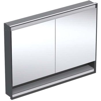  - Geberit ONE szafka z lustrem z oświetleniem LED 120x15 cm czarny mat 505825007 - 505.825.00.7 - Łazienki Szydłowski