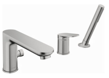  - DURAVIT Wave 3-otworowa bateria wannowa stal nierdzewna szczotkowana WA5260000070 - WA5260000070 BQ - Łazienki Szydłowski