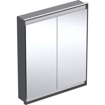  - Geberit ONE szafka z lustrem z oświetleniem LED 75x15 cm czarny mat 505802007 - 505.802.00.7 - Łazienki Szydłowski