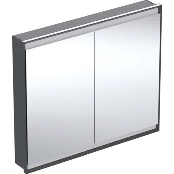 - Geberit ONE szafka z lustrem z oświetleniem LED 105x15 cm czarny mat 505804007 - 505.804.00.7 - Łazienki Szydłowski