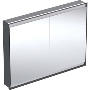  - Geberit ONE szafka z lustrem z oświetleniem LED 120 x 15 cm czarny mat 505805007 - 505.805.00.7 - Łazienki Szydłowski