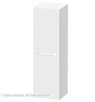  - Duravit No.1 szafka półwysoka 40x36 cm z 1 drzwiami biały mat N11308L18180000 - N11308L18180000 - Łazienki Szydłowski