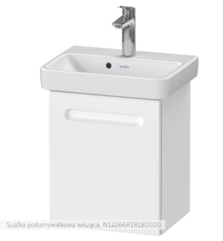  - Duravit No.1 szafka pod umywalkę 39x34,6 cm z 1 drzwiami biały mat N14266R18180000 - N14266R18180000 - Łazienki Szydłowski