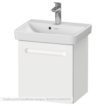  - Duravit No.1 szafka pod umywalkę 44x38,6 cm z 1 drzwiami biały mat N14267L18180000 - N14267L18180000 - Łazienki Szydłowski