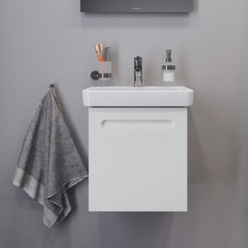  - Duravit No.1 szafka pod umywalkę 44x38,6 cm z 1 drzwiami biały mat N14267R18180000 - N14267R18180000 - Łazienki Szydłowski