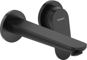 - DURAVIT Wave bateria umywalkowa ścienna , wylewka 202 mm czarny mat WA1070004046 - WA1070004046 - Łazienki Szydłowski