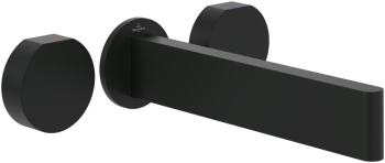  - Villeroy&Boch Dawn bateria umywalkowa trzy otworowa ścienna, czarny mat TVZ106006000K5 - TVZ106006000K5 - Łazienki Szydłowski