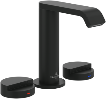 - Villeroy&Boch Dawn bateria umywalkowa trzy otworowa, czarny mat TVZ106001000K5 - TVZ106001000K5 - Łazienki Szydłowski