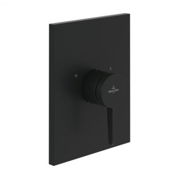  - VILLEROY&BOCH Conum podtynkowa bateria jednouchwytowa do 1 odbiornika czarny mat TVS127004000K5 - TVS127004000K5 - Łazienki Szydłowski