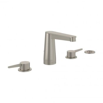  - VILLEROY&BOCH Conum 4-otworowa bateria wannowa do montażu na brzegu wanny nikiel szczotkowany TVT12700200064 - TVT12700200064 - Łazienki Szydłowski