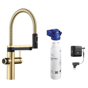  - BLANCO Evol-S Pro bateria kuchenna  z systemem filtrującym satin gold 527430 - 527430 - Łazienki Szydłowski