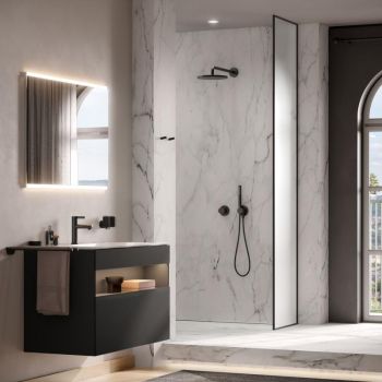 - KEUCO IXMO system prysznicowy, z termostatem i deszczownicą czarny mat 59602370001 - 59602370001 sk - Łazienki Szydłowski