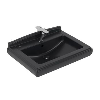 - VILLEROY&BOCH Hommage umywalka 75 x 58 cm pure black z CeramicPlus 710175R7 - 710175R7 - Łazienki Szydłowski