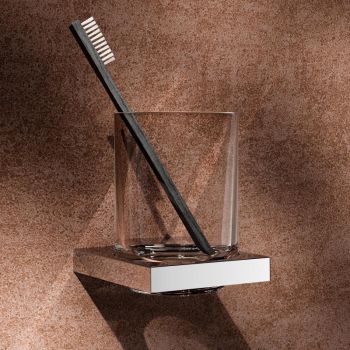  - Keuco Edition 90 Square Keuco Edition 90 Square uchwyt ze szklanką z prawdziwego kryształu 19150019000 - 19150019000 - Łazienki Szydłowski