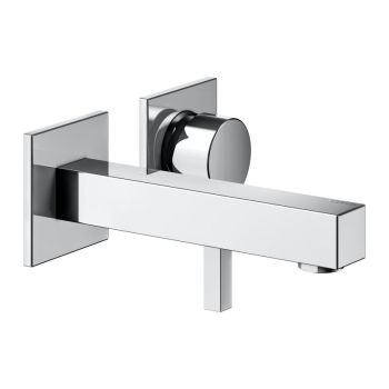 - KEUCO Edition 90 Square bateria umywalkowa ścienna 16,8cm chrom 59116010201 - 59116010201 - Łazienki Szydłowski