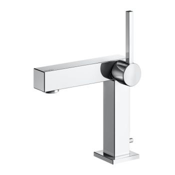 - KEUCO Edition 90 Square mała bateria umywalkowa z zestawem odpływowym chrom 59104010000 - 59104010000 sk - Łazienki Szydłowski