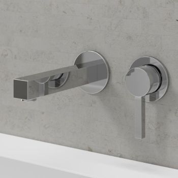 - KEUCO Edition 90 bateria umywalkowa ścienna 18,7 cm chrom 59016010201 - 59016010201 - Łazienki Szydłowski