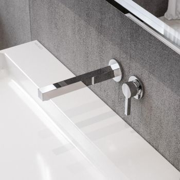 - KEUCO Edition 90 bateria umywalkowa ścienna 26,5cm chrom 59016010202 - 59016010202 - Łazienki Szydłowski