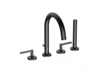 - KLUDI NOVA FONTE PURISTIC bateria wannowo-prysznicowa czarny mat 204253915 - 204253915 - Łazienki Szydłowski