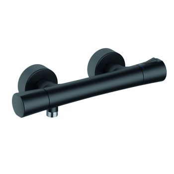 - KLUDI ZENTA SL Bateria natryskowa termostatyczna czarny mat 351003938 - 351003938 - Łazienki Szydłowski