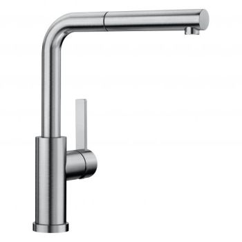 - BLANCO Lanora-S-F bateria kuchenna z wyciąganą wylewką,  stal szlachetna szczotkowana 526180 - 526180 - Łazienki Szydłowski
