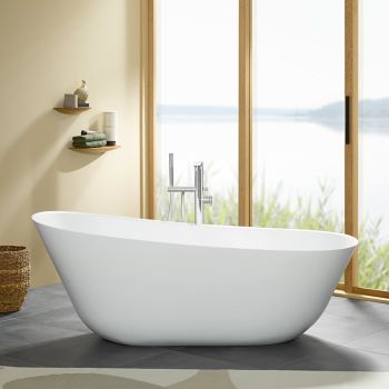  - Villeroy&Boch Theano Curved wanna owalna wolnostojąca 170 x 75 cm biały mat UBQ170ANH7F200VRW - UBQ170ANH7F200VRW - Łazienki Szydłowski