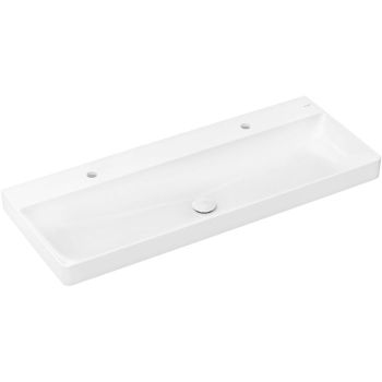 - HANSGROHE Xelu Q podwójna umywalka 100 x 48 cm biały z powłoką SmartClean 61037450 - 61037450 - Łazienki Szydłowski