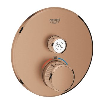 - GROHE-SmartControl Bateria termostatyczna do obsługi jednego wyjścia wody brushed warm sunset 29118DL0 - 29118DL0 - Łazienki Szydłowski