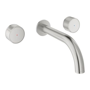 - GROHE-Atrio Private Collection Trzyotworowa bateria umywalkowa Rozmiar M kolor stal nierdzewna 20589DC0 - 20589DC0 - Łazienki Szydłowski