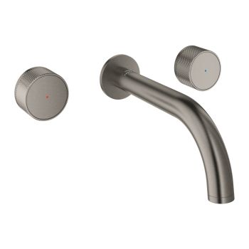 - GROHE-Atrio Private Collection Trzyotworowa bateria umywalkowa Rozmiar M brushed hard graphite 20589AL0 - 20589AL0 - Łazienki Szydłowski