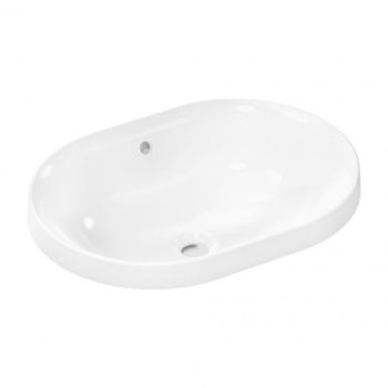  - HANSGROHE Xuniva U umywalka wpuszczana w blat 55 x 40 cm biały 60157450 - 60157450 - Łazienki Szydłowski