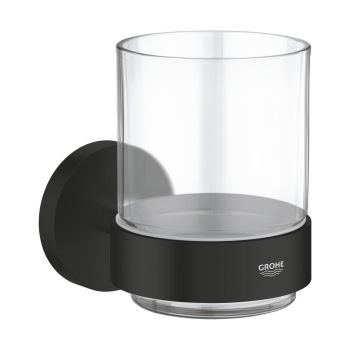 - GROHE-Essentials Szklanka z uchwytem czarny mat 1022562430 - 1022562430 - Łazienki Szydłowski