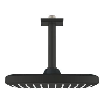 - GROHE-Tempesta 250 Cube Deszczownica z przepustem stropowym 14,2 cm, 1 strumień czarny mat 266882430 - 266882430 - Łazienki Szydłowski