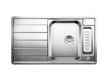 - BLANCO AXIS III 5 S-IF zlewozmywak 91,5x51 cm odwracalny, korek auto., InFino, stal polerowana 522103 - 522103 - Łazienki Szydłowski