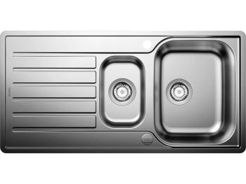 - BLANCO LANTOS II 6 S-IF zlewozmywak 100x50 cm, odwracalny, korek auto. stal szczotkowana 526627 - 526627 - Łazienki Szydłowski