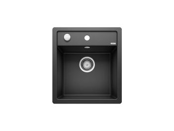  - BLANCO DALAGO 45-F Silgranit zlewozmywak 45,5x50 cm korek auto. czarny 525870 - 525870 - Łazienki Szydłowski
