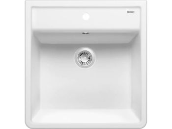 - BLANCO PANOR 60 Ceramika zlewozmywak 60 x 63 cm z jednym otworem biały połysk 514486 - 514486 - Łazienki Szydłowski