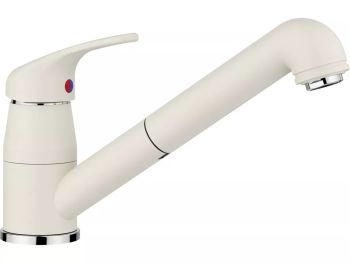  - BLANCO DARAS-S Silgranit-Look Bateria kuchenna z wyciąganą wylewką delikatny biały 526937 - 526937 - Łazienki Szydłowski