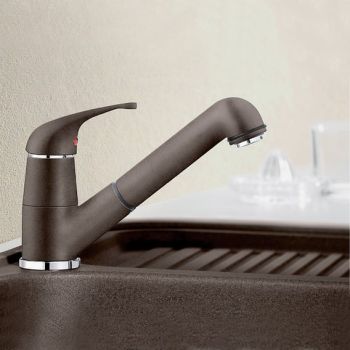 - BLANCO DARAS-S Silgranit-Look Bateria kuchenna z wyciąganą wylewką kawowy 517740 - 517740 - Łazienki Szydłowski