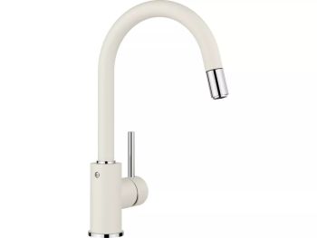  - BLANCO MIDA-S Silgranit-Look Bateria kuchenna z wyciąganą wylewką delikatny biały 526968 - 526968 - Łazienki Szydłowski