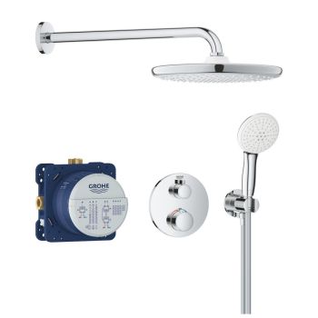 - GROHE-Grohtherm Zestaw prysznicowy podtynkowy z Tempesta 250 chrom 34872000 - 34872000 - Łazienki Szydłowski