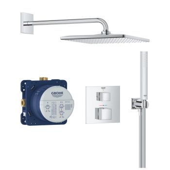 - GROHE-Grohtherm Cube Zestaw prysznicowy podtynkowy z Rainshower Mono 310 Cube chrom 34868000 - 34868000 - Łazienki Szydłowski
