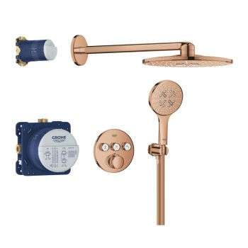 - GROHE-Grohtherm Smartcontrol Zestaw prysznicowy podtynkowy z Rainshower Smartactive 310 warm sunset 34863DA0 - 34863DA0 - Łazienki Szydłowski