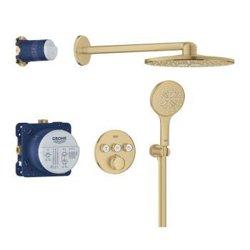 - GROHE-Grohtherm Smartcontrol Zestaw prysznicowy podtynkowy z Rainshower Smartactive 310 brushed cool sunrise 34863GN0 - 34863GN0 AT - Łazienki Szydłowski