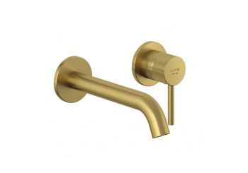  - KLUDI Bozz ścienna bateria umywalkowa 23 cm złoty szczotkowany 38245N076 - 38245N076 - Łazienki Szydłowski