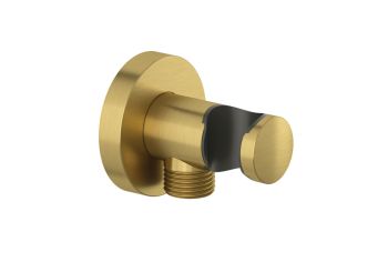  - KLUDI A-QA Przyłącze kątowe z uchwytem węża kolor brushed gold 60547N000 - 60547N0-00 - Łazienki Szydłowski