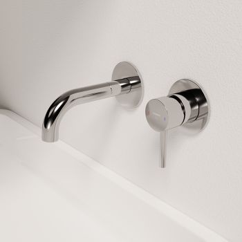 - Steinberg 100 Bateria umywalkowa ścienna, wylewka 16,5 cm chrom 1001801 - 1001801 - Łazienki Szydłowski