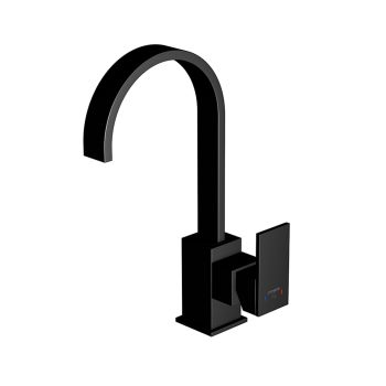  - Steinberg 135 Bateria umywalkowa wysoka kaskadowa z korkiem czarny mat 1351501S - 135 1501 S - Łazienki Szydłowski