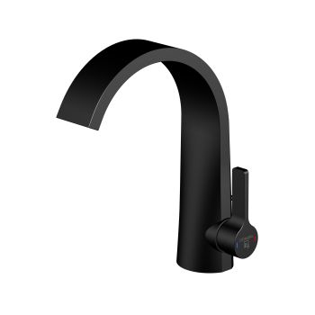 - Steinberg 280 Bateria umywalkowa kaskadowa z korkiem czarny mat 2801000S - 280 1000 S - Łazienki Szydłowski