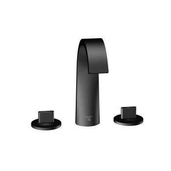  - Steinberg 280 Bateria umywalkowa 3 otworowa kaskadowa z korkiem czarny mat 2802000S - 280 2000 S - Łazienki Szydłowski